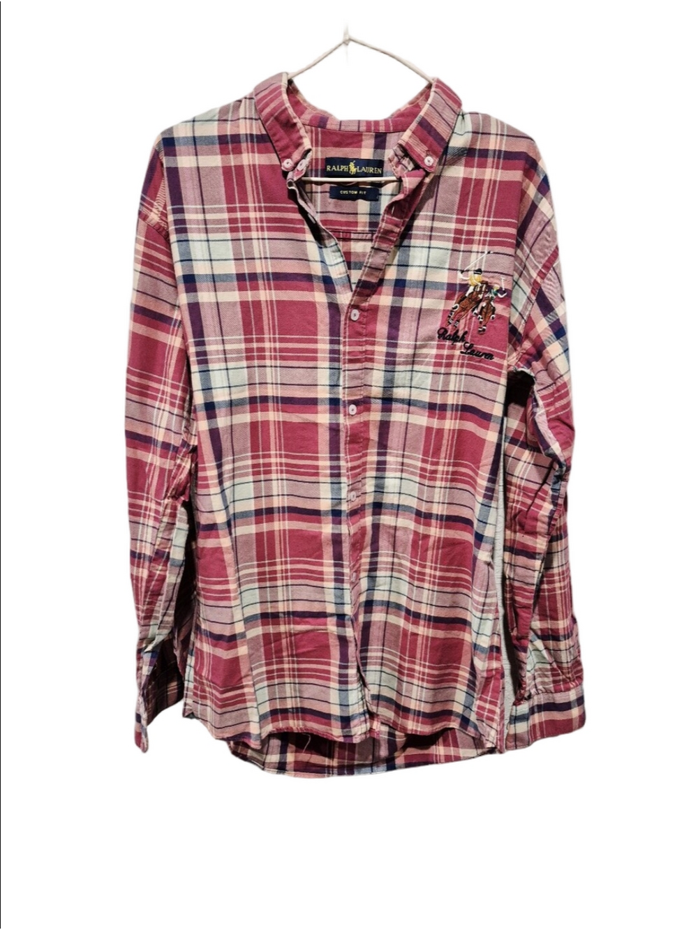 Ralph Lauren Dual Match Big Pony Plaid Button Down Long Sleeve XXL